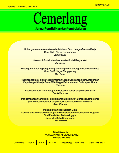 					View Vol. 1 No. 1 (2013): Jurnal Pendidikandan Pembelajaran
				