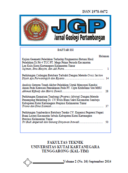 					View Vol. 2 No. 16 (2014): Jurnal Geologi Pertambangan
				