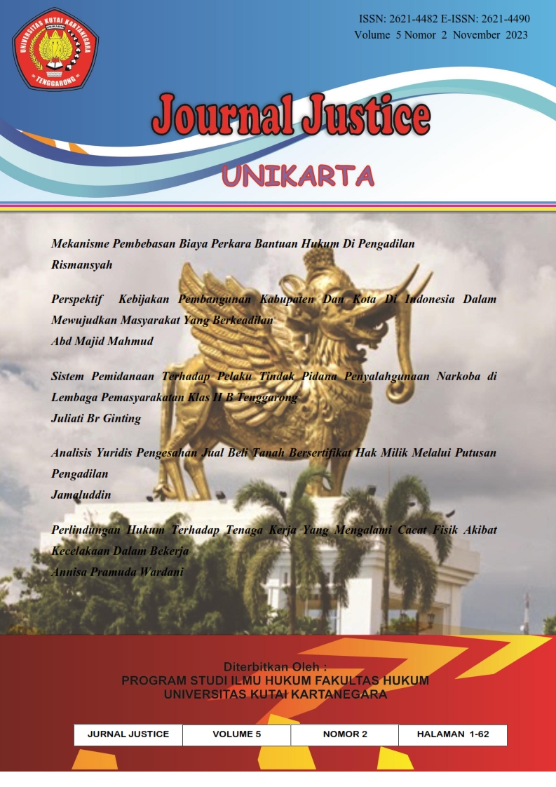 					Lihat Vol 5 No 2 (2023): Jurnal Justice 
				